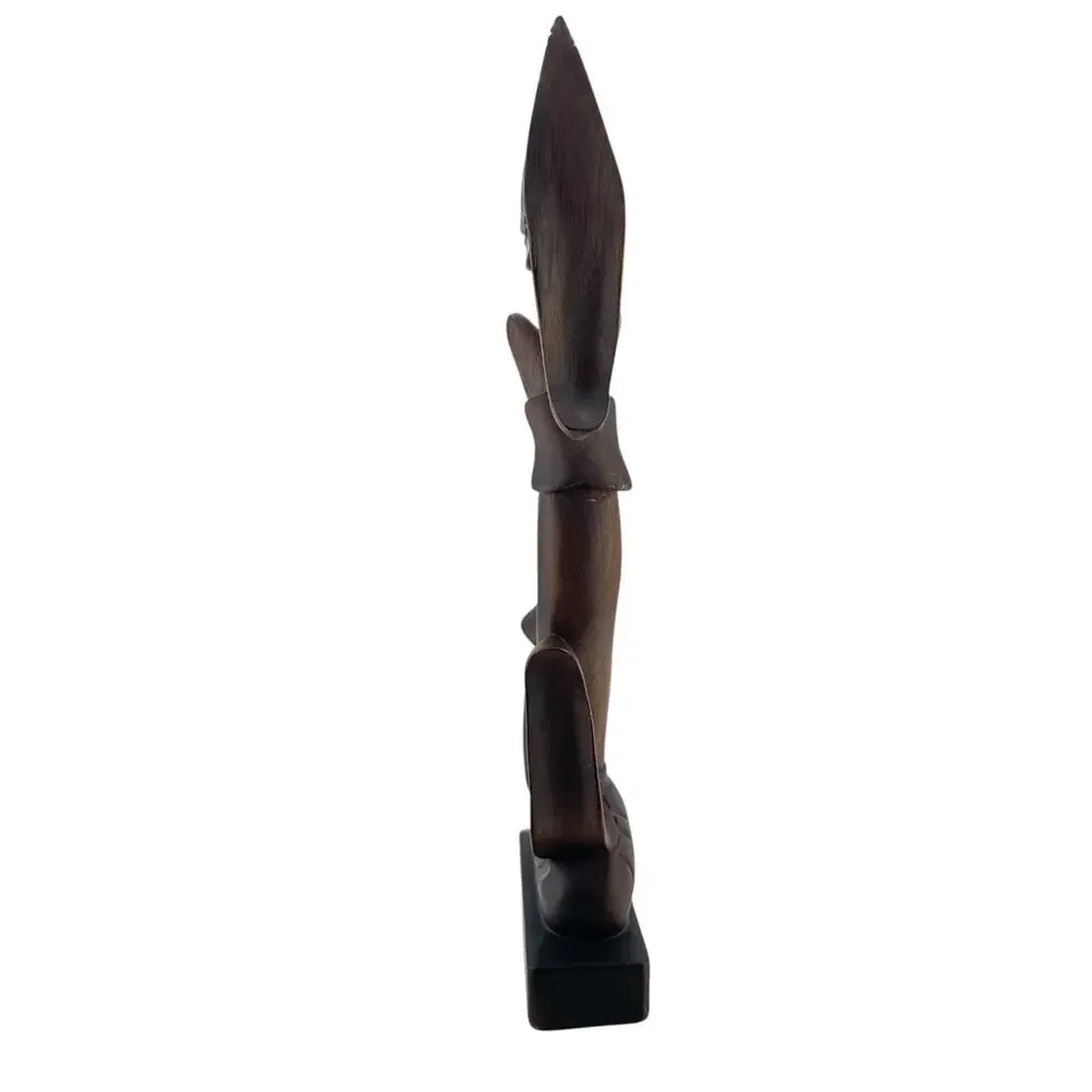 Balinese Hand Carved Wood Praying Offering Figure